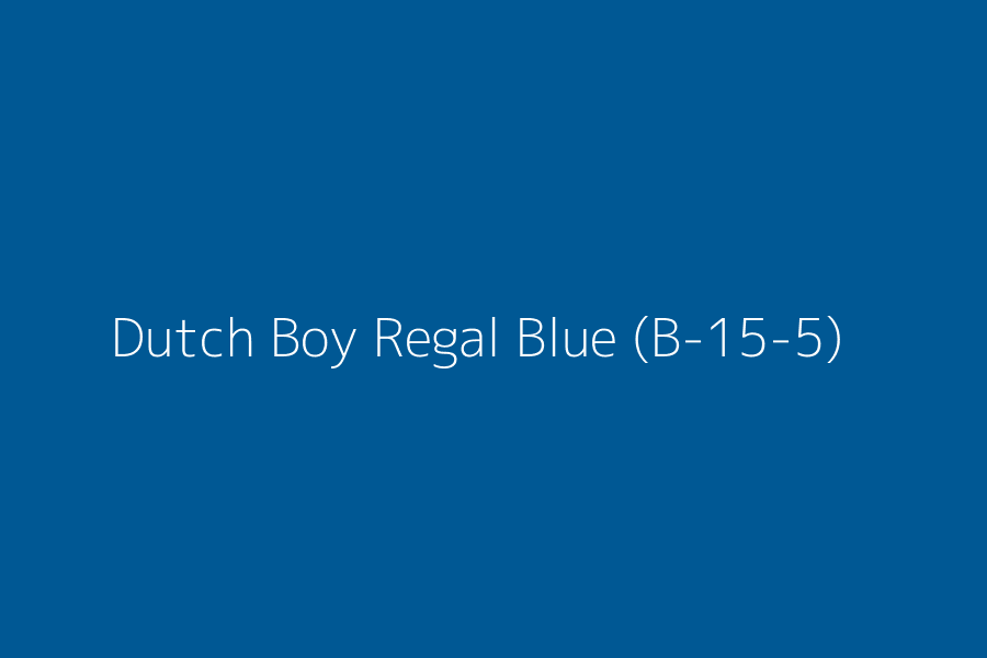 Dutch Boy Regal Blue (B-15-5) represented in HEX code #005894