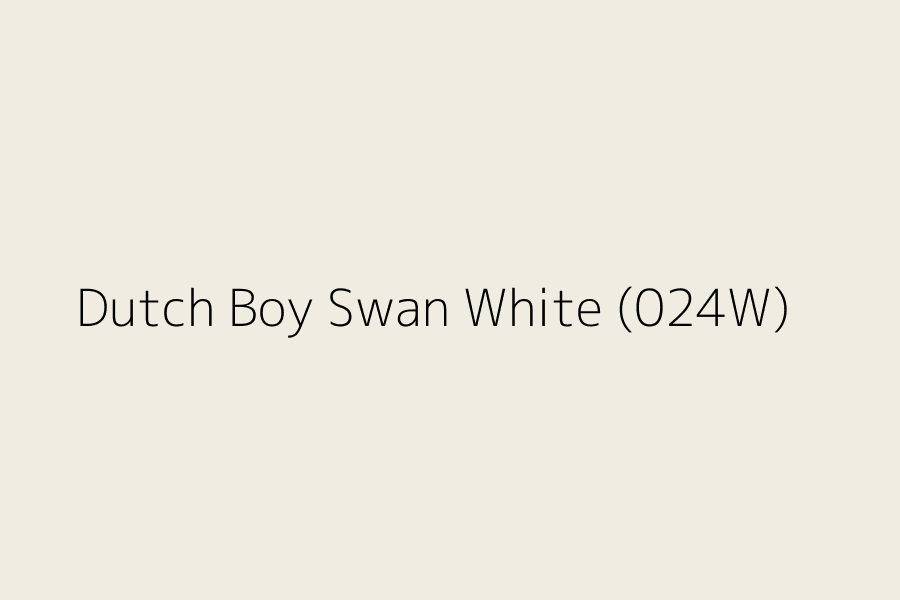 Dutch Boy Swan White (024W) represented in HEX code #f0ece1