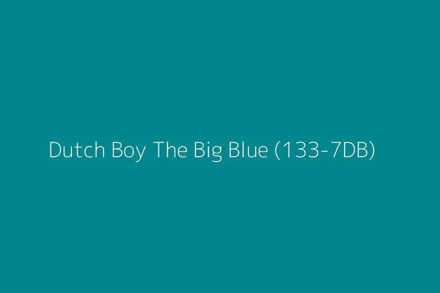 Dutch Boy The Big Blue (133-7DB) represented in HEX code #00878e