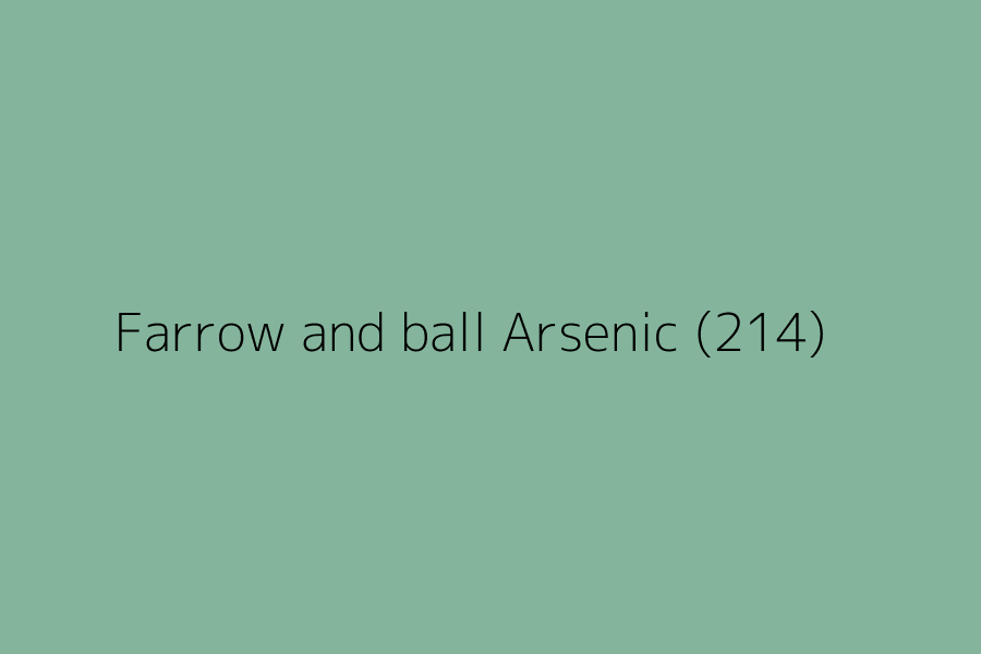 Farrow and ball Arsenic (214) represented in HEX code #84b59c