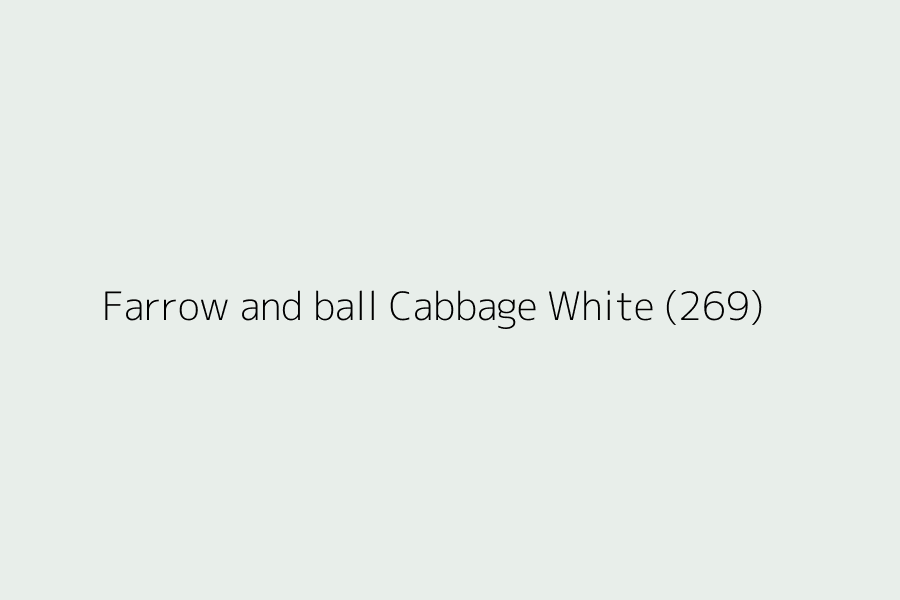 Farrow and ball Cabbage White (269) represented in HEX code #E8EEEA