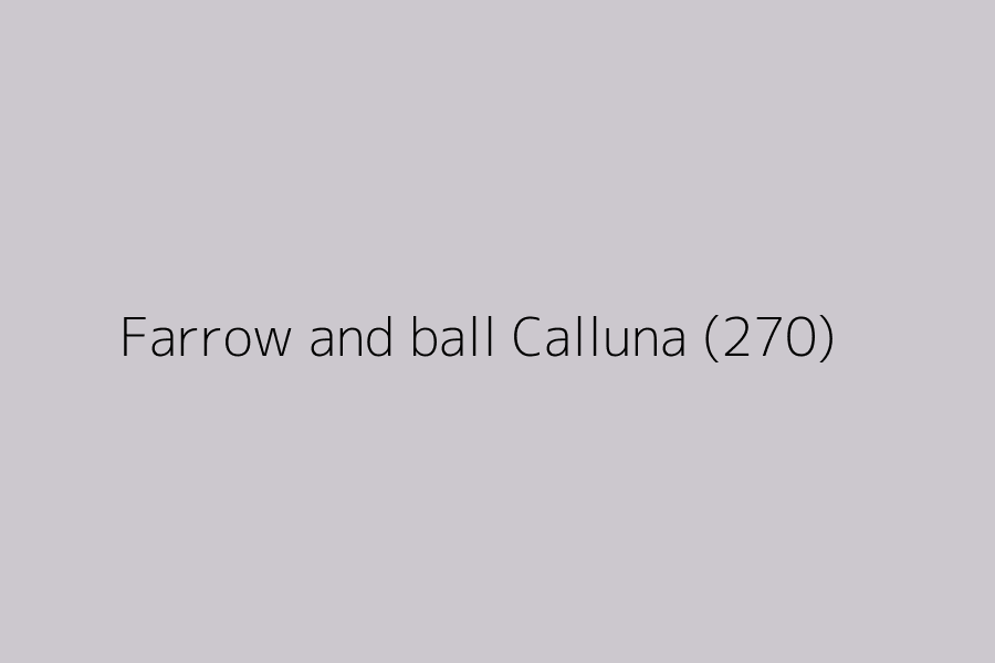 Farrow and ball Calluna (270) represented in HEX code #CCC8CE