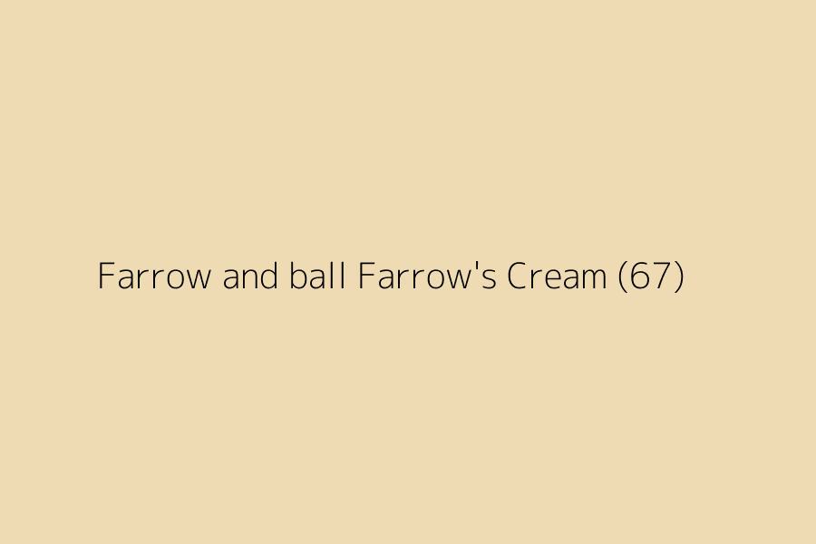 Farrow and ball Farrow's Cream (67) represented in HEX code #efdbb3