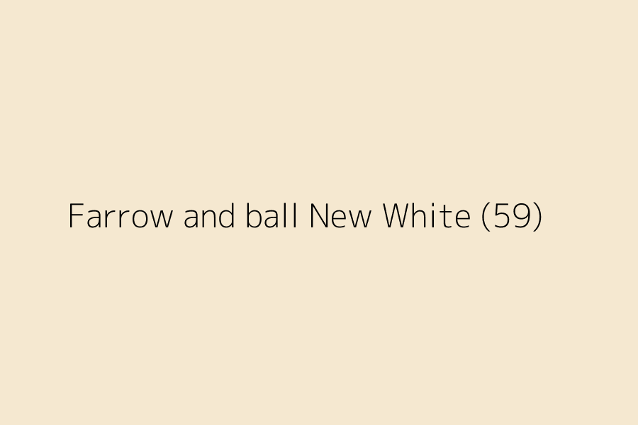 Farrow and ball New White (59) represented in HEX code #F5E8D0