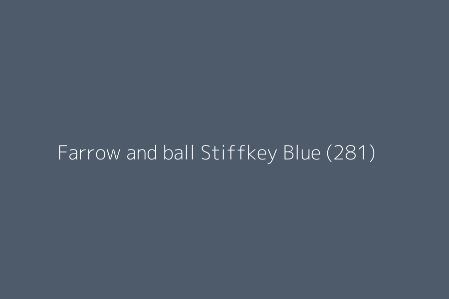 Farrow and ball Stiffkey Blue (281) represented in HEX code #4d5b6a