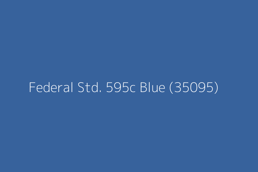 Federal Std. 595c Blue (35095) represented in HEX code #37629c