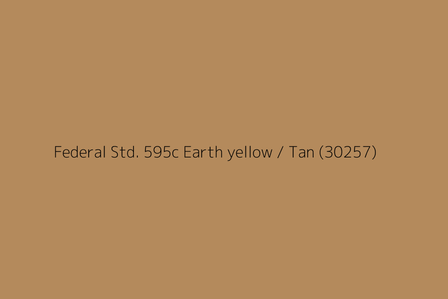 Federal Std. 595c Earth yellow / Tan (30257) represented in HEX code #B48A5C
