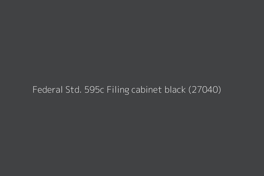 Federal Std. 595c Filing cabinet black (27040) represented in HEX code #414244