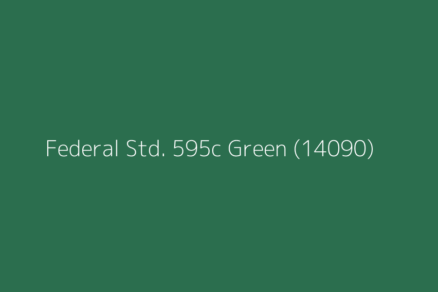 Federal Std. 595c Green (14090) represented in HEX code #2B6E4E