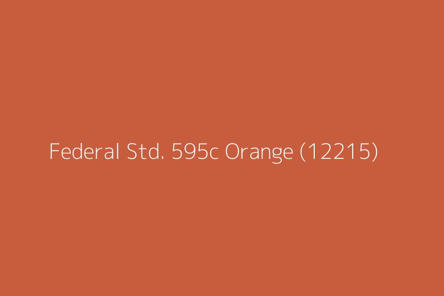 Federal Std. 595c Orange (12215) represented in HEX code #c75d3d