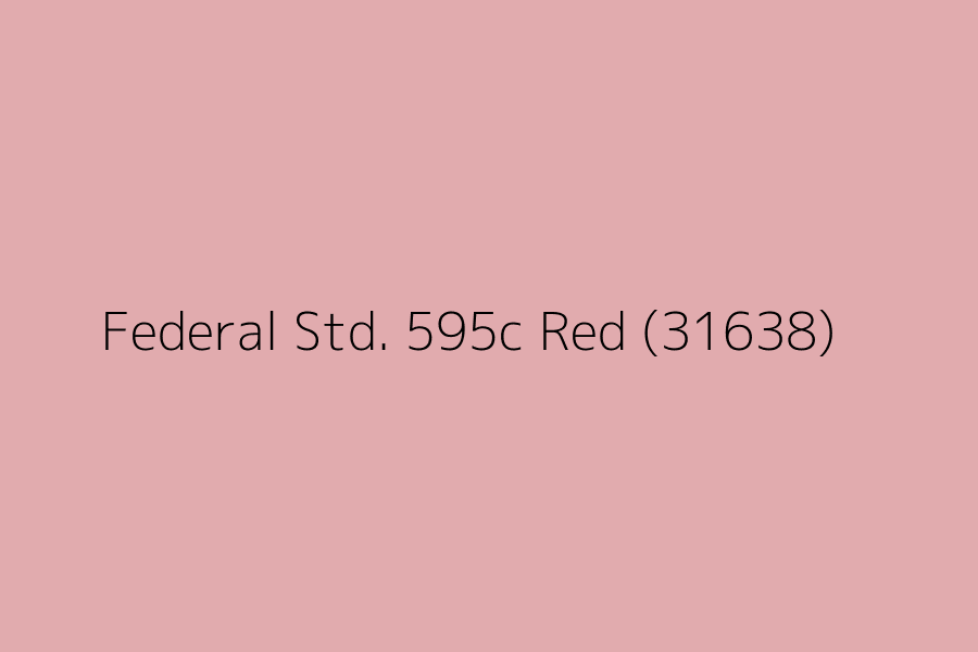 Federal Std. 595c Red (31638) represented in HEX code #E1ABAE