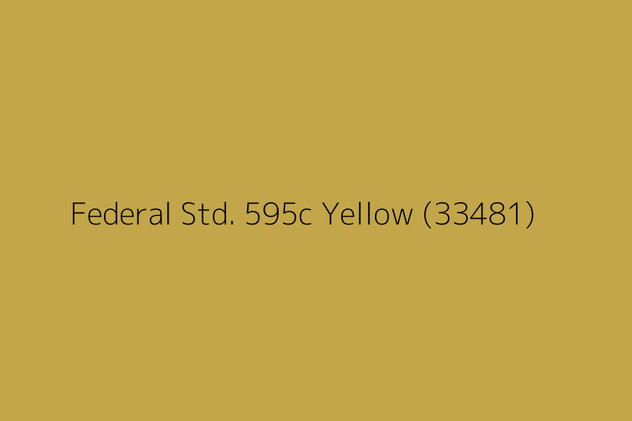 Federal Std. 595c Yellow (33481) represented in HEX code #C2A649