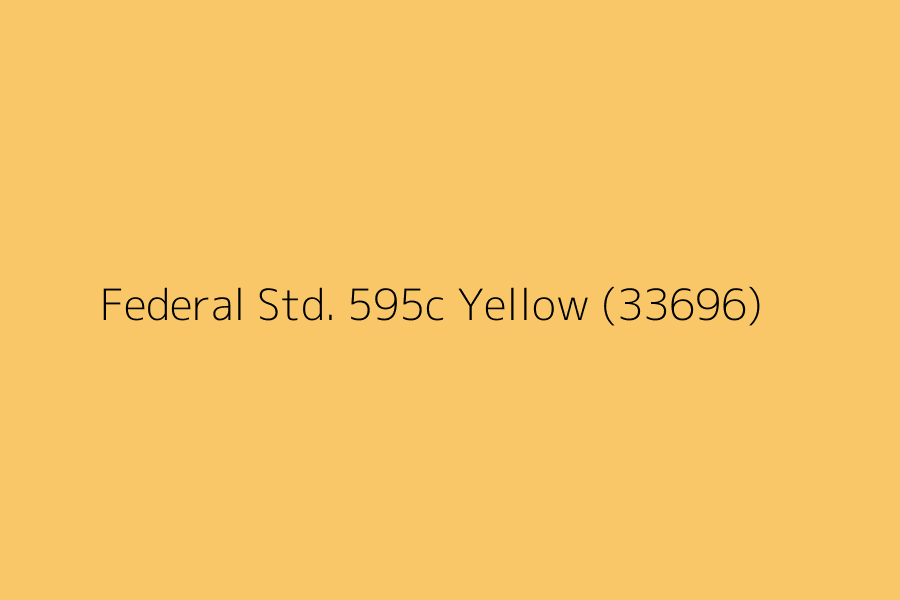 Federal Std. 595c Yellow (33696) represented in HEX code #F9C767