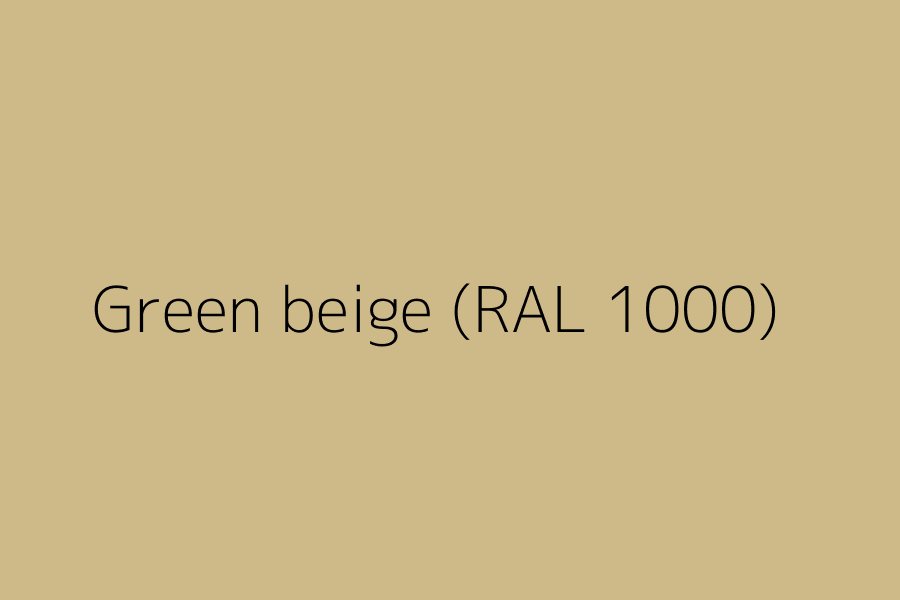 Green beige (RAL 1000) represented in HEX code #cdba88