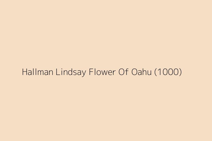 Hallman Lindsay Flower Of Oahu (1000) represented in HEX code #F5DEC4