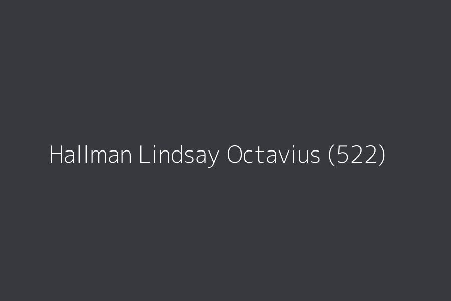 Hallman Lindsay Octavius (522) represented in HEX code #38393F