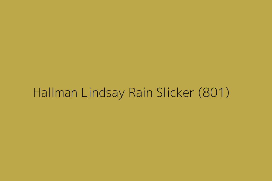 Hallman Lindsay Rain Slicker (801) represented in HEX code #bca849