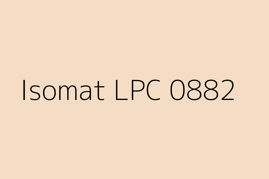 Isomat LPC 0882 represented in HEX code #F4DDC4