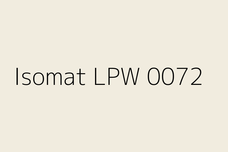 Isomat LPW 0072 represented in HEX code #F1ECDF