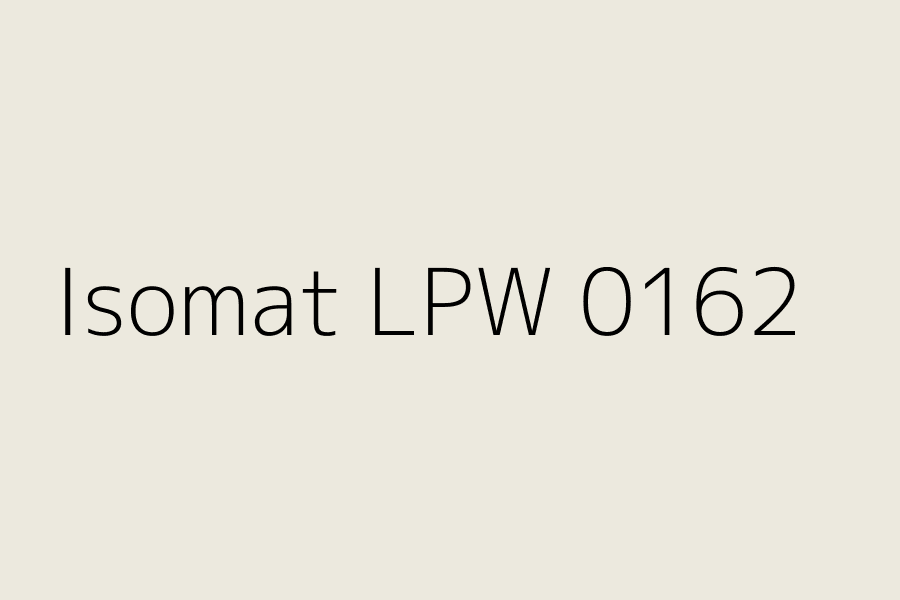 Isomat LPW 0162 represented in HEX code #ECE9DE