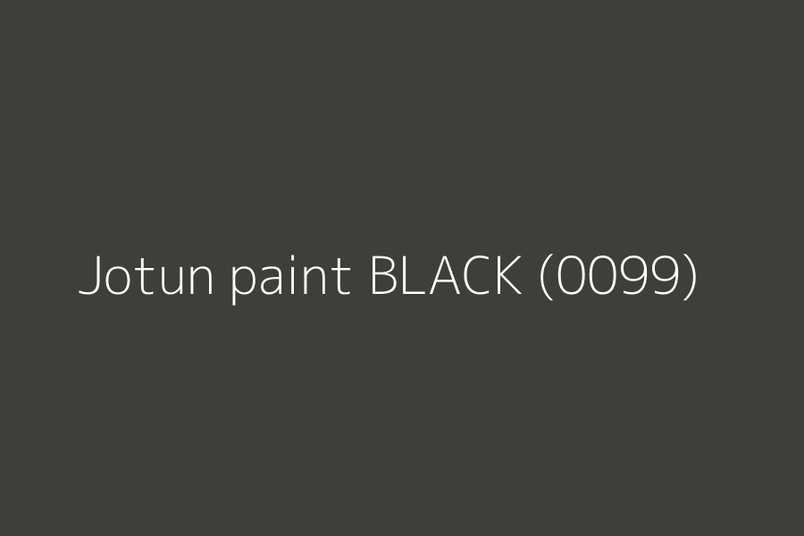 Jotun paint BLACK (0099) represented in HEX code #403E3B