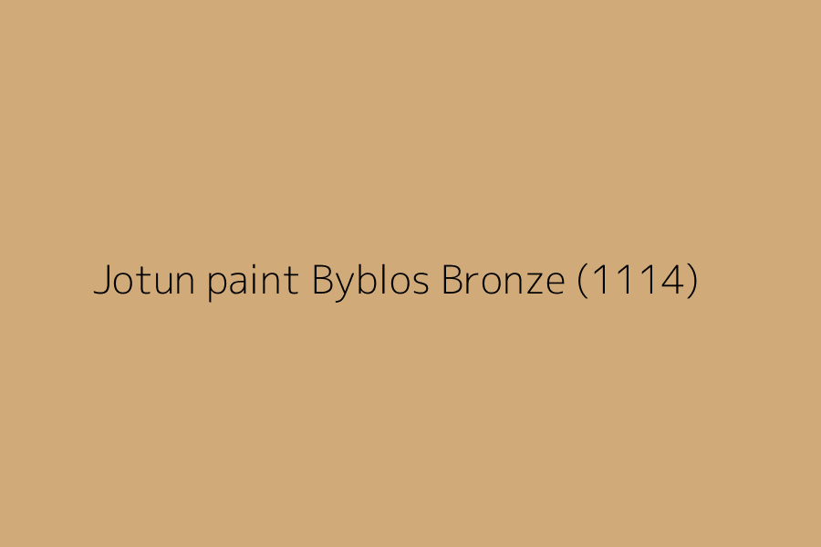Jotun paint Byblos Bronze (1114) represented in HEX code #d0aa79