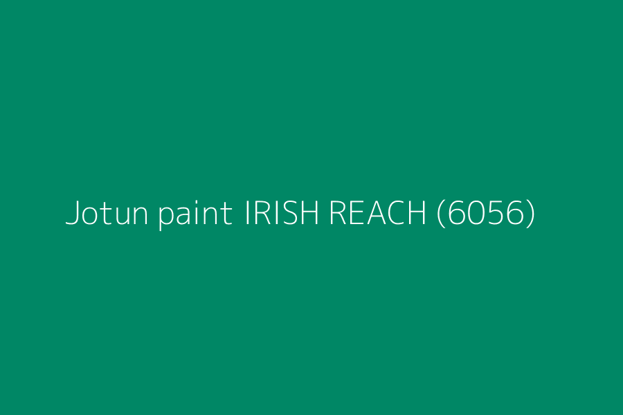 Jotun paint IRISH REACH (6056) represented in HEX code #008765