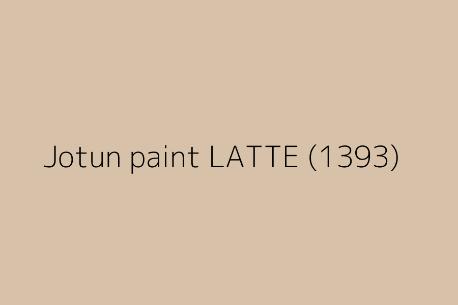 Jotun Paint Latte 1393 Hex Code - Vista Paint Color Palette