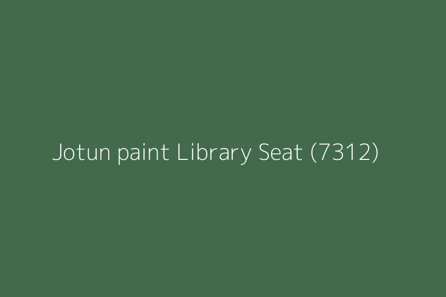 Jotun paint Library Seat (7312) represented in HEX code #446a4c
