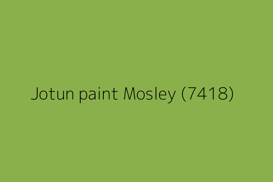 Jotun paint Mosley (7418) represented in HEX code #89B04B