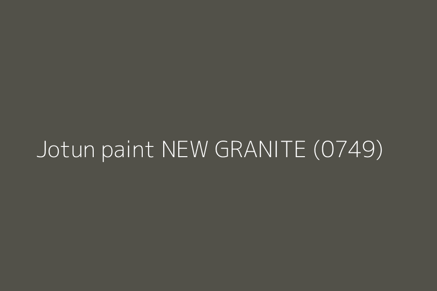 Jotun paint NEW GRANITE (0749) represented in HEX code #525149