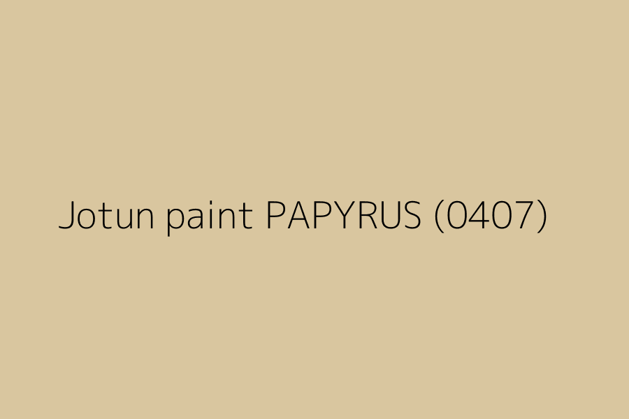Jotun paint PAPYRUS (0407) represented in HEX code #D9C69F