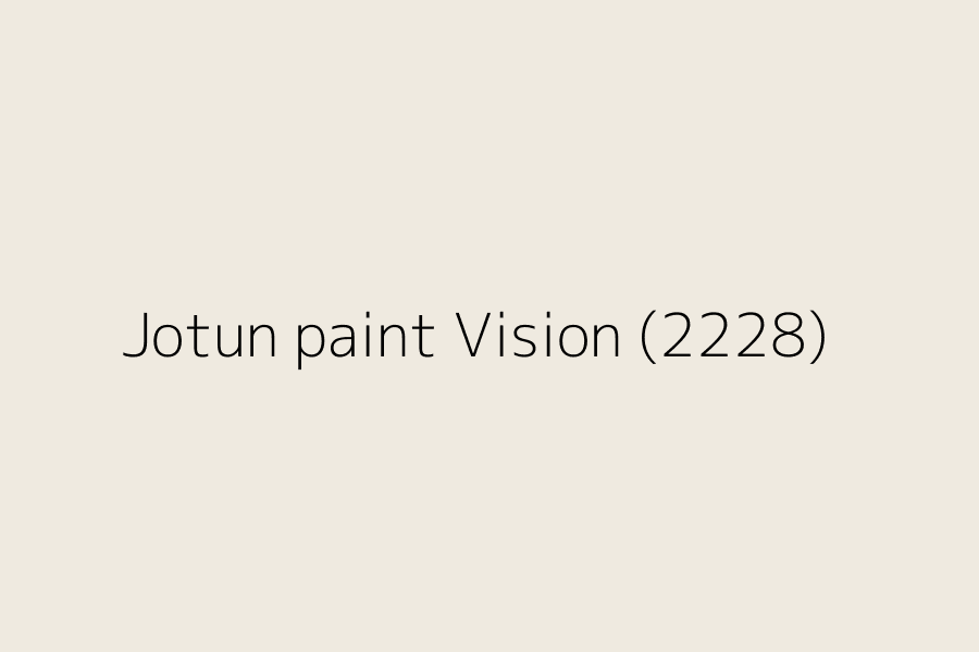 Jotun paint Vision (2228) represented in HEX code #efeae0