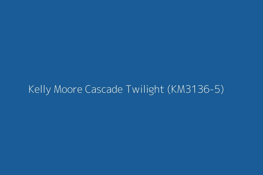Kelly Moore Cascade Twilight (KM3136-5) represented in HEX code #1a5d96