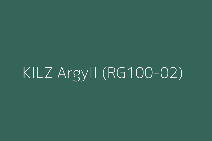 KILZ Argyll (RG100-02) represented in HEX code #346558