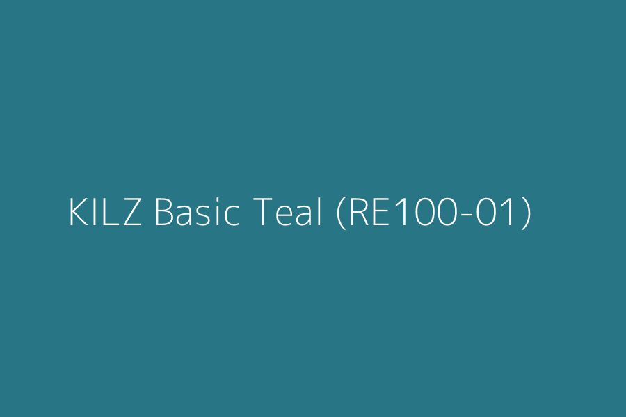 KILZ Basic Teal (RE100-01) represented in HEX code #277585