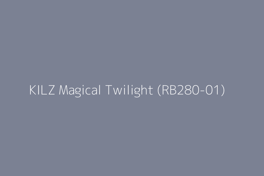 KILZ Magical Twilight (RB280-01) represented in HEX code #7B8193