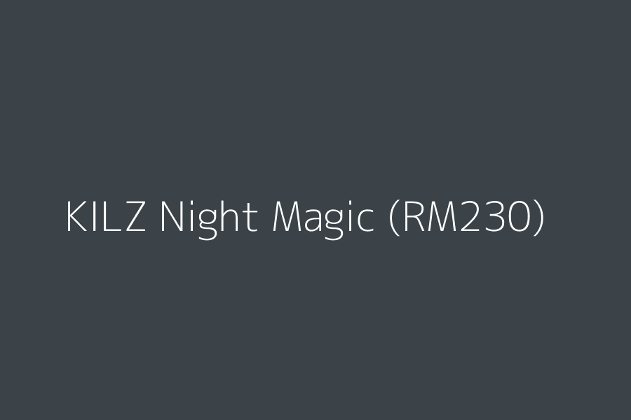 KILZ Night Magic (RM230) represented in HEX code #3C4348