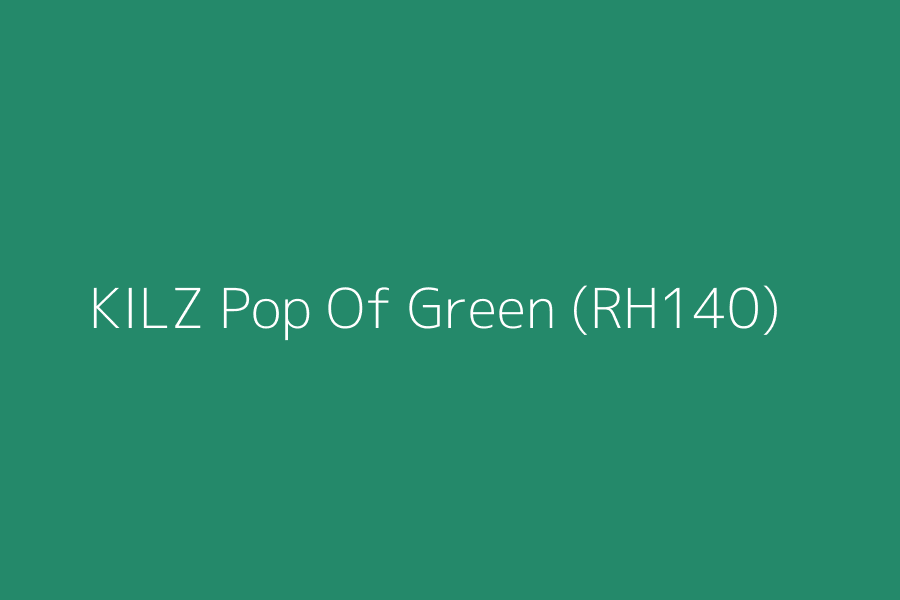 KILZ Pop Of Green (RH140) represented in HEX code #24896A
