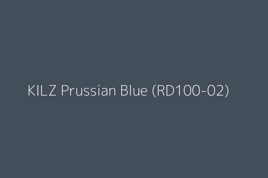 KILZ Prussian Blue (RD100-02) represented in HEX code #444d5a
