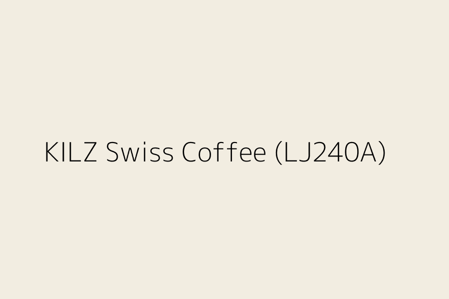 KILZ Swiss Coffee (LJ240A) represented in HEX code #F2EDE1