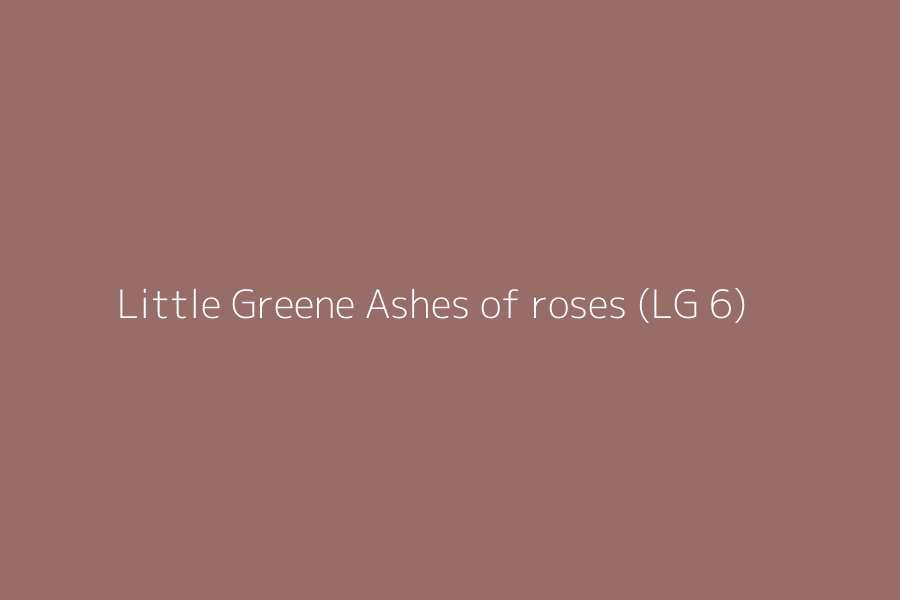 Little Greene Ashes of roses (LG 6) represented in HEX code #986c67