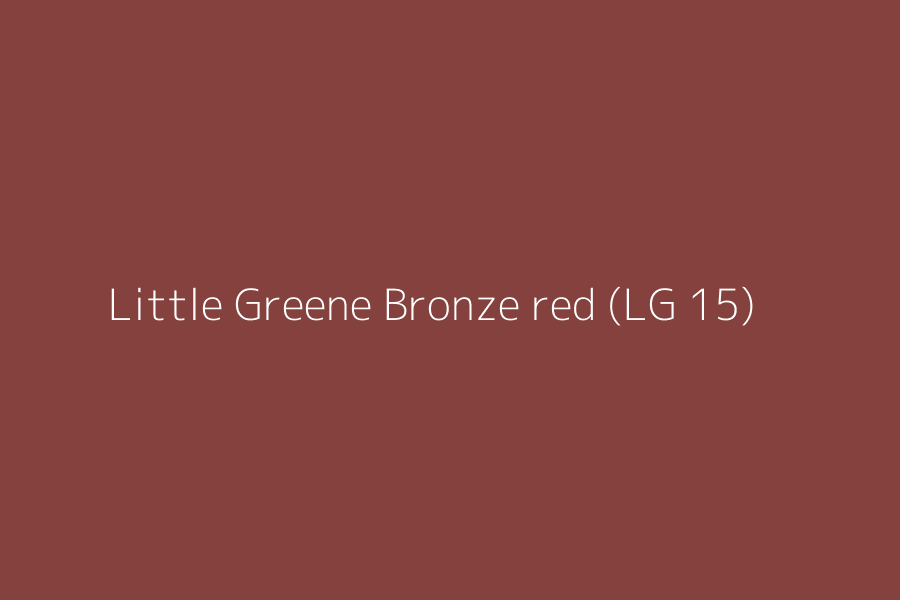 Little Greene Bronze red (LG 15) represented in HEX code #85413D
