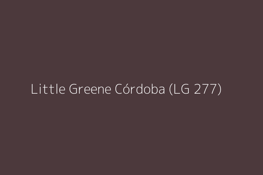 Little Greene Córdoba (LG 277) represented in HEX code #4C393C