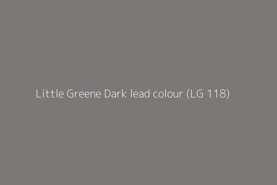 Little Greene Dark lead colour (LG 118) represented in HEX code #7B7978