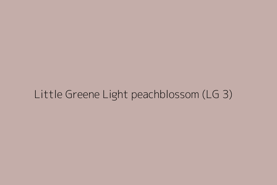 Little Greene Light peachblossom (LG 3) represented in HEX code #C4ADA9