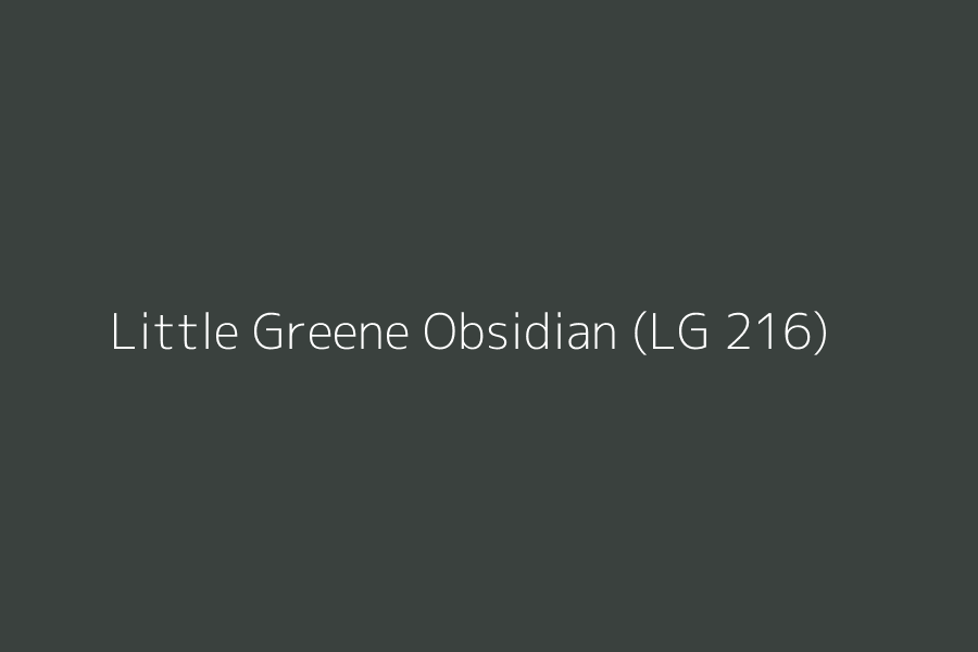 Little Greene Obsidian (LG 216) represented in HEX code #3a413e