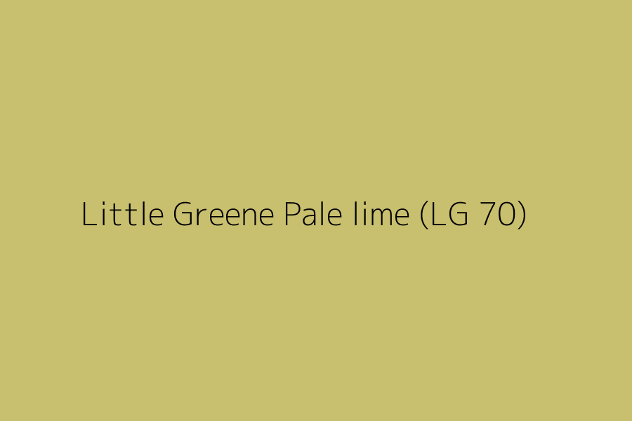 Little Greene Pale lime (LG 70) represented in HEX code #C8BF6F