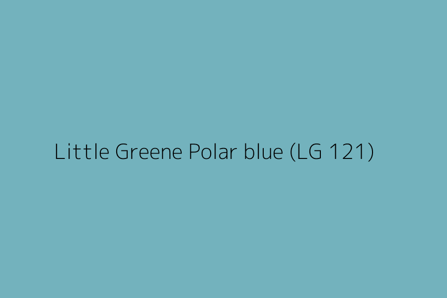 Little Greene Polar blue (LG 121) represented in HEX code #73B2BD
