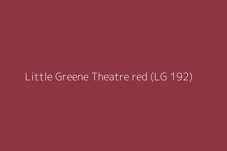 Little Greene Theatre red (LG 192) represented in HEX code #8d3642